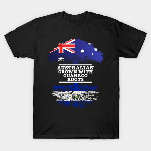 Australian Grown With Guanaco Roots - Gift for Guanaco With Roots From El Salvador T-Shirt by Country Flags